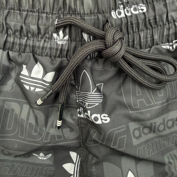 Adidas Originals Swim Shorts for men Size 2XL logo print gray and white - Picture 3 of 5